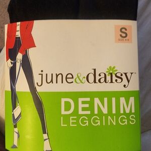 June & Daisy Black Denim Leggings
